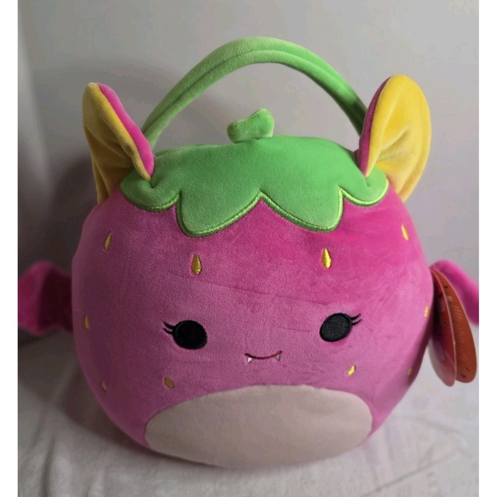 Squishmallows Gwendolyn Strawberry Bat Halloween Treat Pail Target Exclusive New